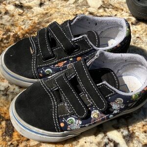 Vans Black Kids Sneakers with Space Design